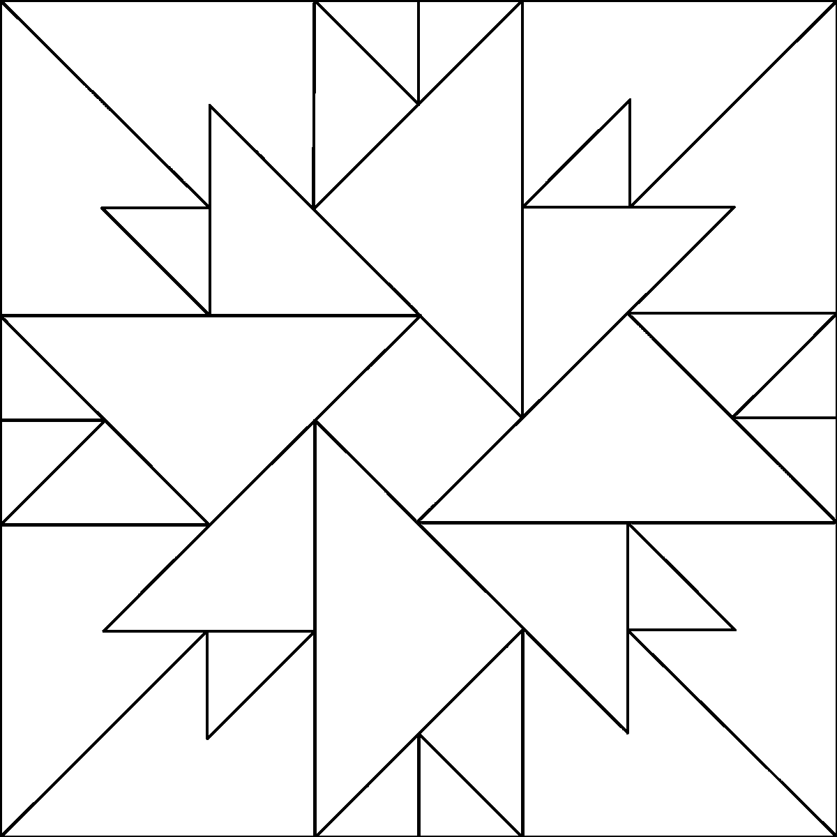 Pattern 37, Double Aster barn quilt pattern thumbnail